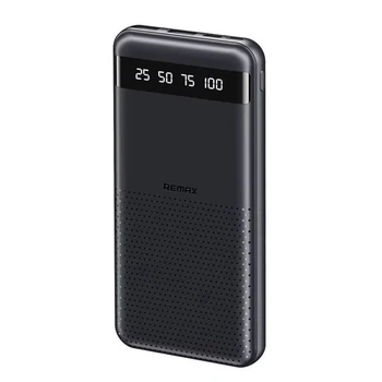 Power bank Remax RPM-10 10000 mAh з дисплеєм повербанк 2xUSB Black, фото 1