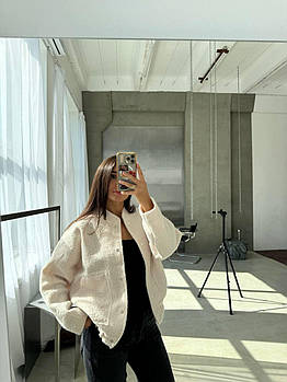 Бомбер жіночий трендовий з букле барашка (Норма)