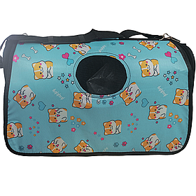 Сумка для перенесення домашніх тварин CosmoPet CP-dog з вентиляційними віконцями 53x22x29 см LightBlue (3_07246)