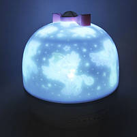 Нічник LY20033A розмір 13см, акумулятор, проектор, USB зарядне, в коробці, 14-14,5-14см, фото 3