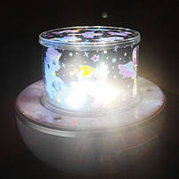 Нічник LY20033A розмір 13см, акумулятор, проектор, USB зарядне, в коробці, 14-14,5-14см, фото 4