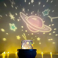 Нічник LY20033A розмір 13см, акумулятор, проектор, USB зарядне, в коробці, 14-14,5-14см, фото 6