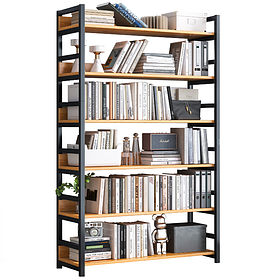 Стелаж підлоговий RIAS G633A з бортиками 6 рівнів 80x30x174 см Brown (3_07255)