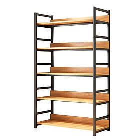 Стелаж підлоговий RIAS G633A з бортиками 6 рівнів 60x30x174 см Brown (3_07256)