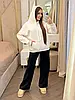 Худі жіноче оверсайз на флісі UNI 02 L/XL - 46/52 Молоко, фото 2