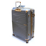 Пластикова велика валіза Snowball, 120 л, темно-сіра, фото 2