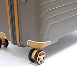 Пластикова велика валіза Snowball, 120 л, темно-сіра, фото 3