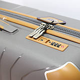 Пластикова велика валіза Snowball, 120 л, темно-сіра, фото 4