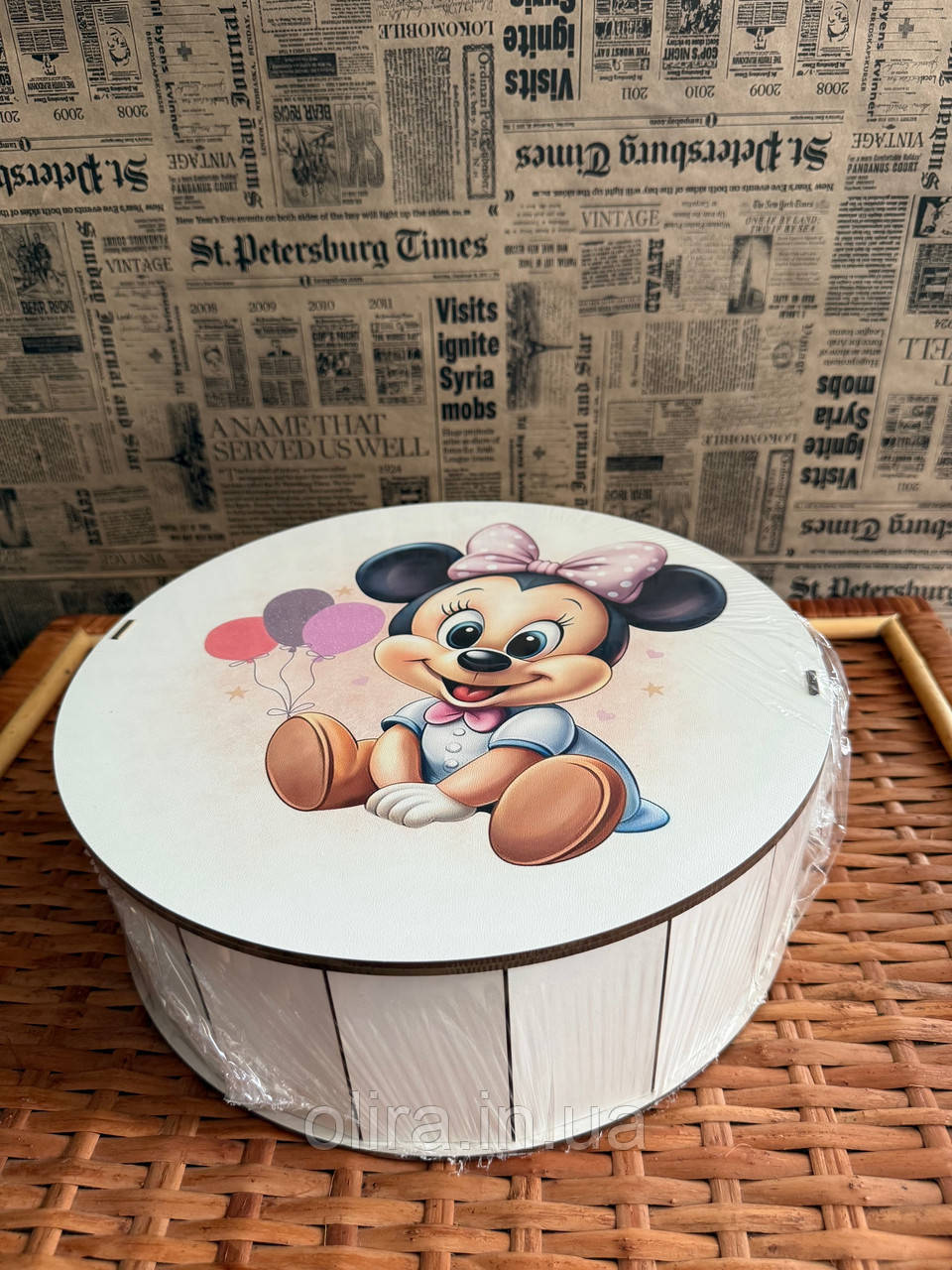 Подарунковий бокс з кришкою круглий великий, фото 1