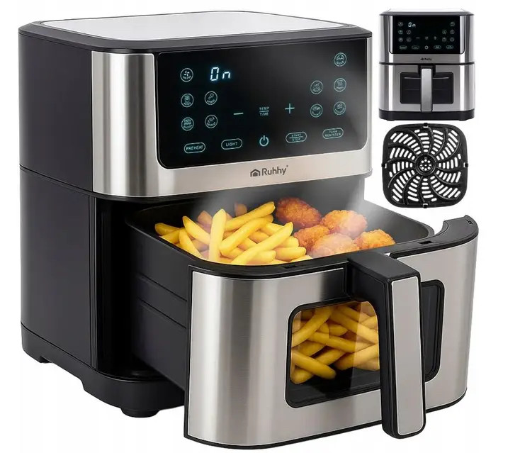 Аерофрітюрниця XXL, 8л, 1800Вт, 10 програм Ruhhy 25512 сенсорна