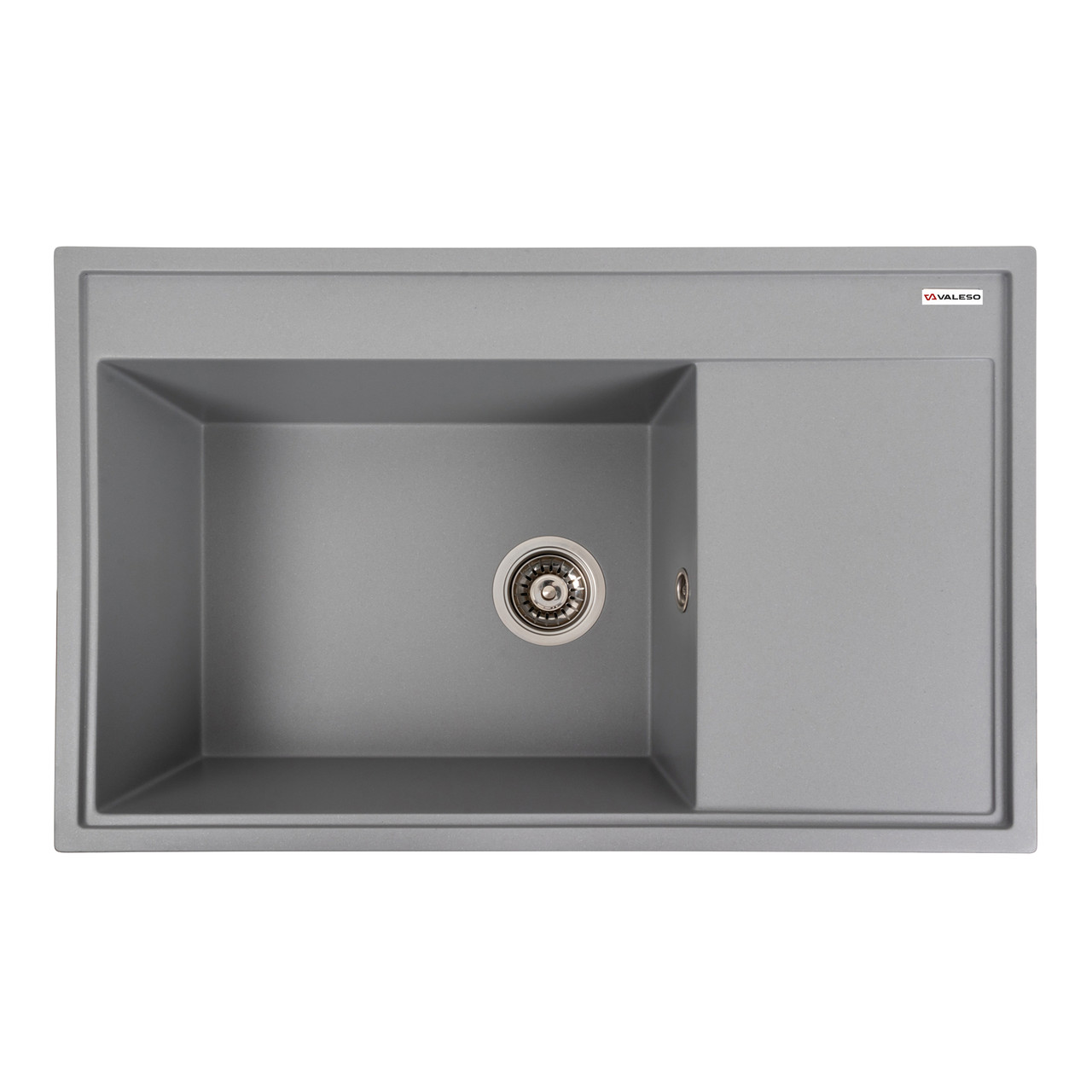 Гранитная мойка для кухни VALESO 7950 AZURIT матовый Серый металлик, фото 1