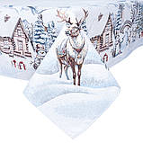 Скатертина на Новорічний стіл гобеленова 137х137 см Limaso G-34398, фото 7