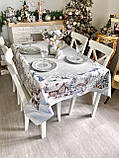 Скатертина на Новорічний стіл гобеленова 137х137 см Limaso G-34398, фото 4