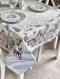 Скатертина на Новорічний стіл гобеленова 137х137 см Limaso G-34398, фото 3