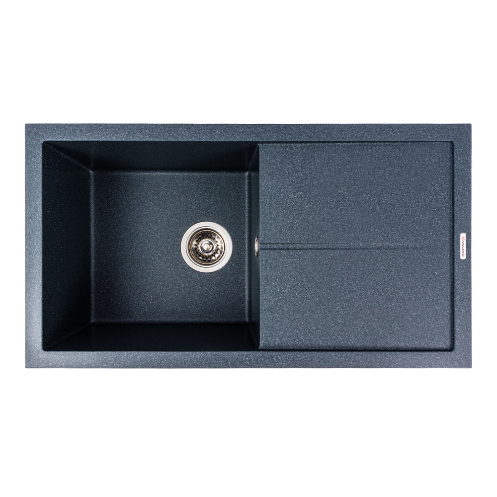 Гранитная мойка для кухни VALESO 7843 SOLID матовый Антрацит, фото 1