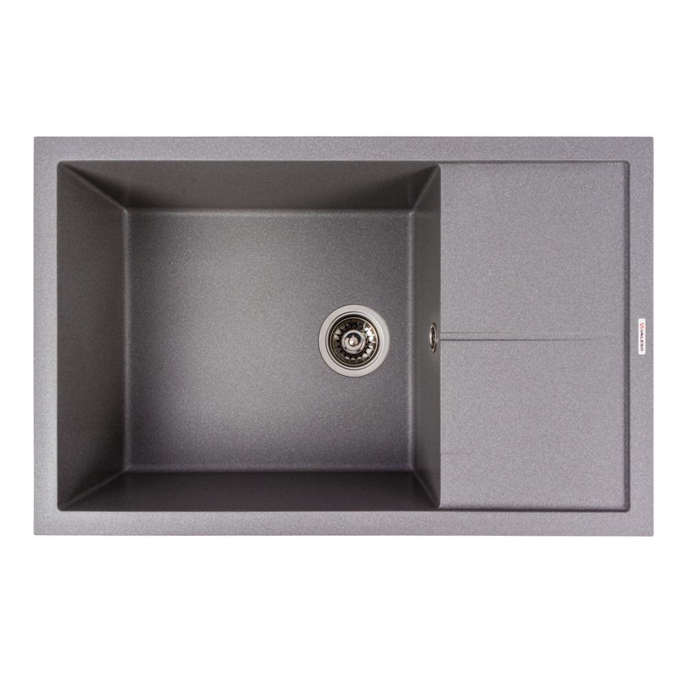 Гранитная матовая мойка VALESO CALYPSO 7950 серый мусон, фото 1