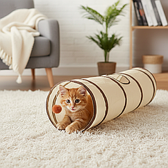 Складний ігровий тунель для кішок "Муркотун" 88 см