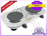 Електрична плита Rainberg настільна двокомфорочна 3500 Вт для кухні варильна панель із захистом від перегріву