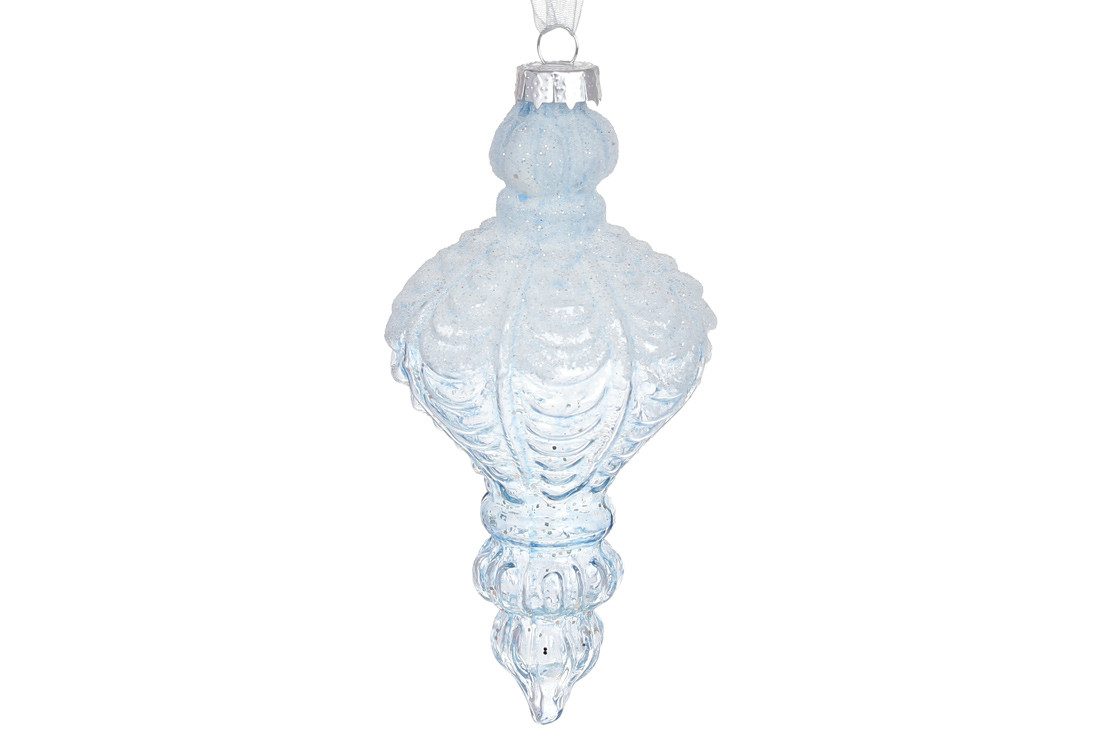 Ялинкова фігурна прикраса, колір - морозний блакитний, фото 1