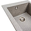 Гранитная мойка для кухни VALESO 4150 SOKIL матовая (серая), фото 4