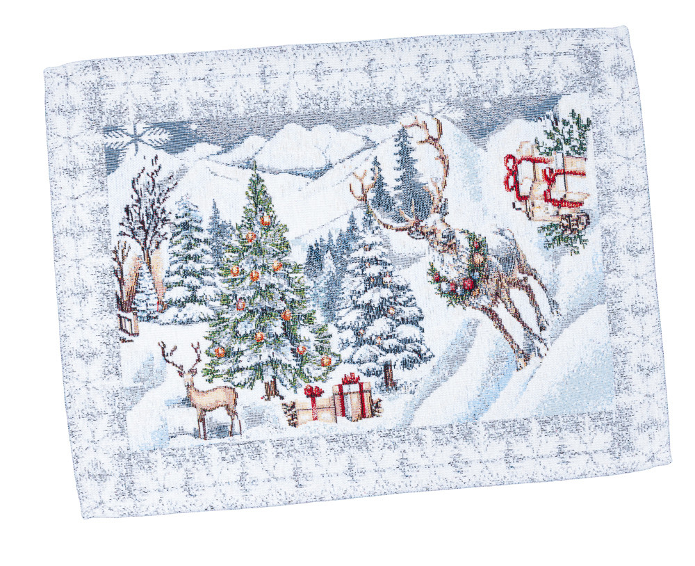 Серветка-підкладка Новорічна під тарілку, гобелен G-34398, фото 1