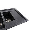 Гранитная мойка для кухни VALESO 7850W TOSKANA матовый Карбон, фото 3