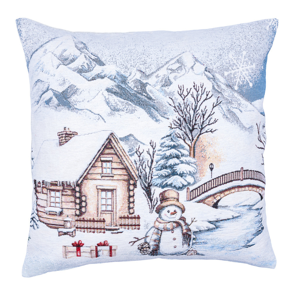 Новорічна наволочка гобеленова одностороння 45х45 см. Limaso G-34398, фото 1