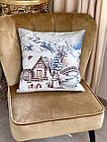 Новорічна наволочка гобеленова одностороння 45х45 см. Limaso G-34398, фото 2