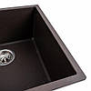 Гранитная мойка для кухни VALESO 4040 RUBA матовая темная скала, фото 3