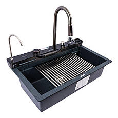 Кухонна мийка гранітна VALESO EVANORA 7546 антрацит