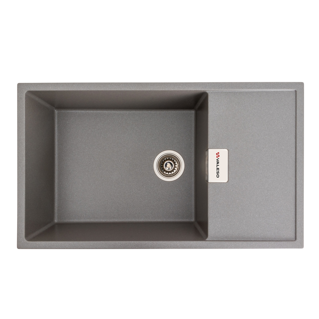 Гранитная мойка для кухни VALESO 8650 DIAMOND матовая (серый металлик), фото 1
