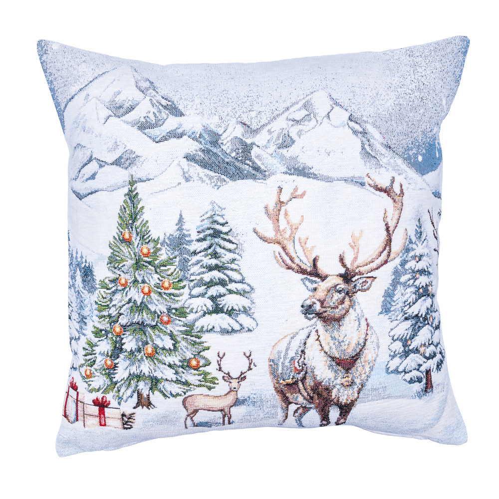 Новорічна наволочка гобеленова одностороння 45х45 см. Limaso G-34398-2, фото 1