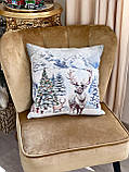 Новорічна наволочка гобеленова одностороння 45х45 см. Limaso G-34398-2, фото 2