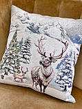 Новорічна наволочка гобеленова одностороння 45х45 см. Limaso G-34398-2, фото 3