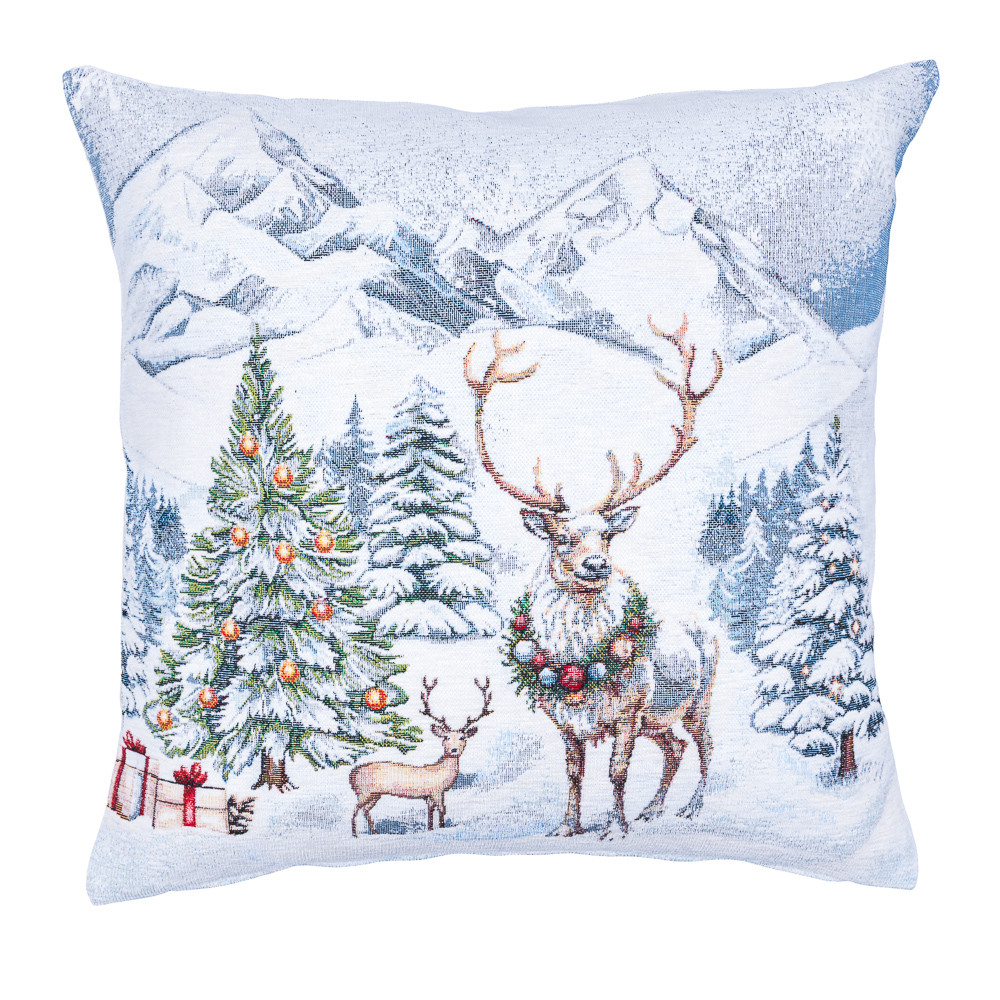 Новорічна наволочка гобеленова одностороння 45х45 см. Limaso G-34398-3, фото 1