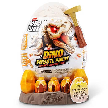 Інтерактивний ігровий набір сюрприз Robo Alive Бурштинові розкопки динозавра 71153