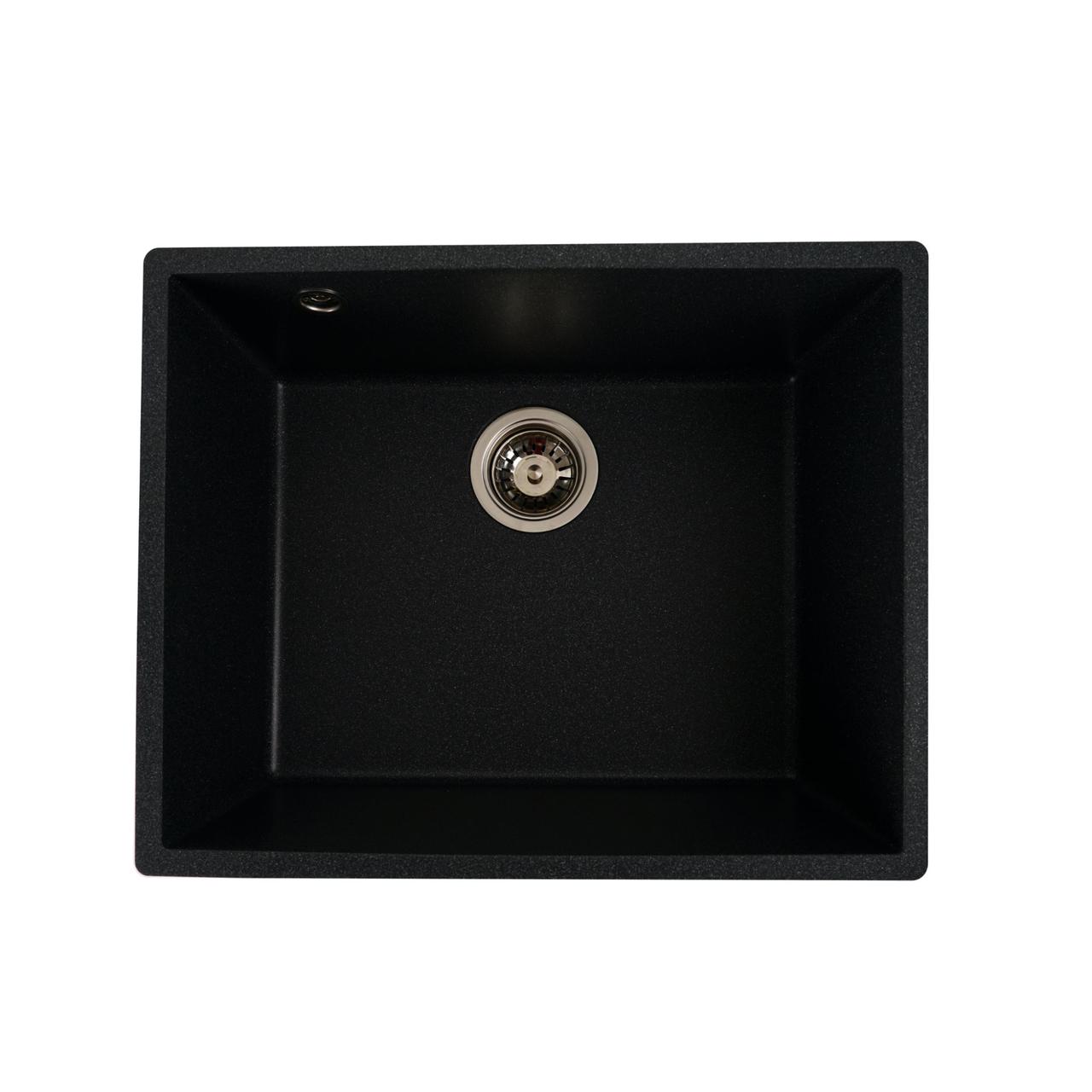 Гранитная мойка для кухни VALESO 5444 OASIS матовая Антрацит, фото 1