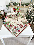 Скатертина на Новорічний стіл 97х100 см. гобеленова GINGER, фото 5