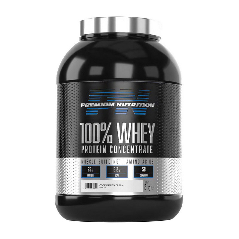 Сироватковий протеїн від Premium Nutrition. 100% Whey Protein Concentrate (2 kg, chocolate), фото 1