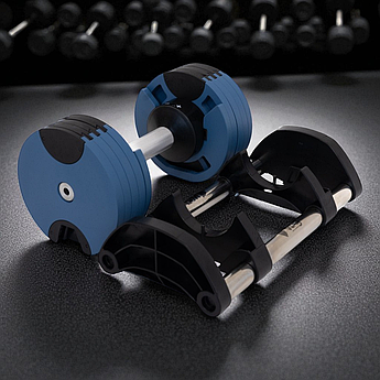 Регульована гантеля сталева розбірна WCG 16 кг з 8 рівнями регулювання ваги 2-16 кг для силових тренувань