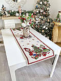 Доріжка раннер на стіл Новорічна 45х180 см., гобелен GINGER, фото 4