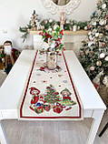 Доріжка раннер на стіл Новорічна 45х180 см., гобелен GINGER, фото 5