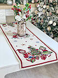 Доріжка раннер на стіл Новорічна 45х140 см., гобелен GINGER, фото 4