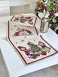 Доріжка раннер на стіл Новорічна 45х180 см., гобелен GINGER, фото 2