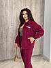 Вельветовий жіночий костюм для прогулянок містом, фото 3