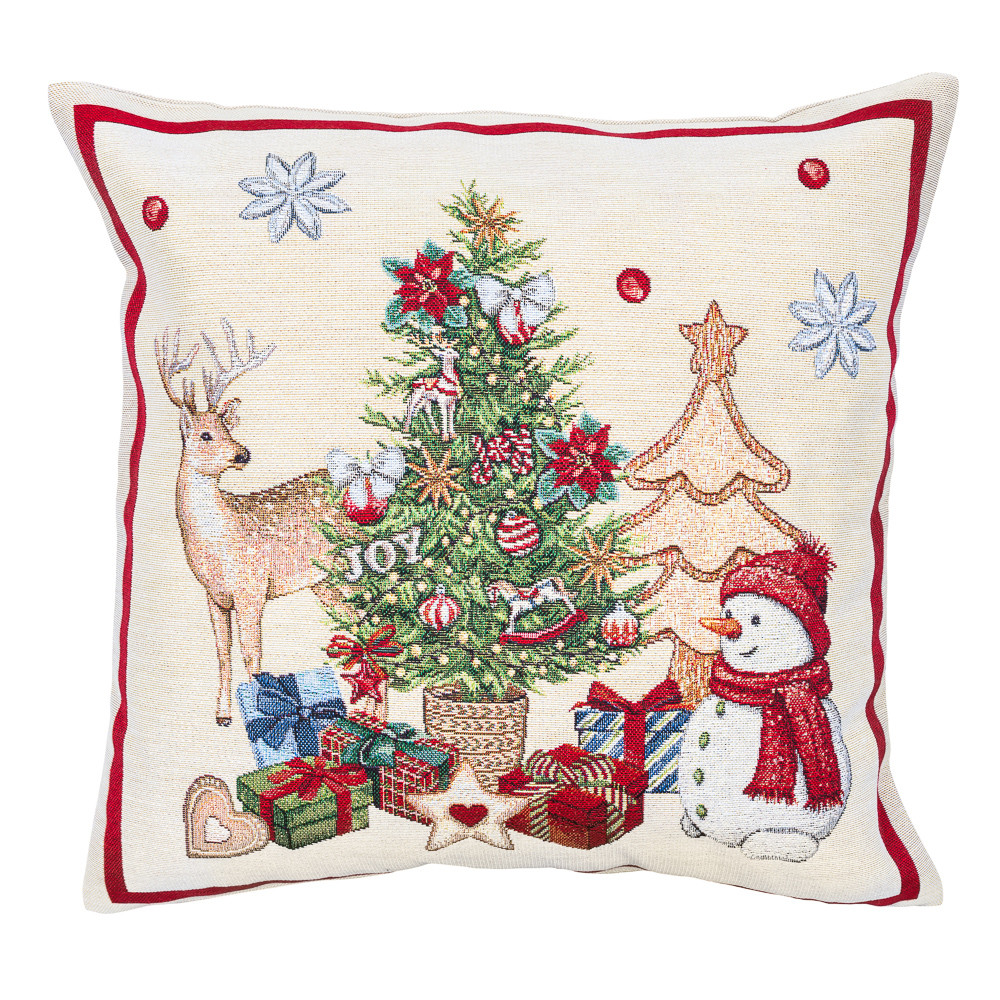 Декоративна наволочка Новорічна 45х45 см, гобелен GINGER, фото 1