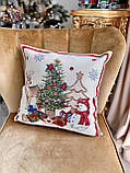 Декоративна наволочка Новорічна 45х45 см, гобелен GINGER, фото 3