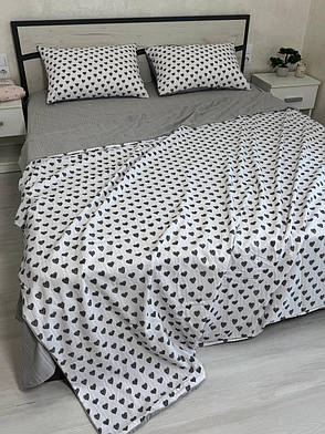 Постільна білизна літня Євро муслін жатка, фото 3