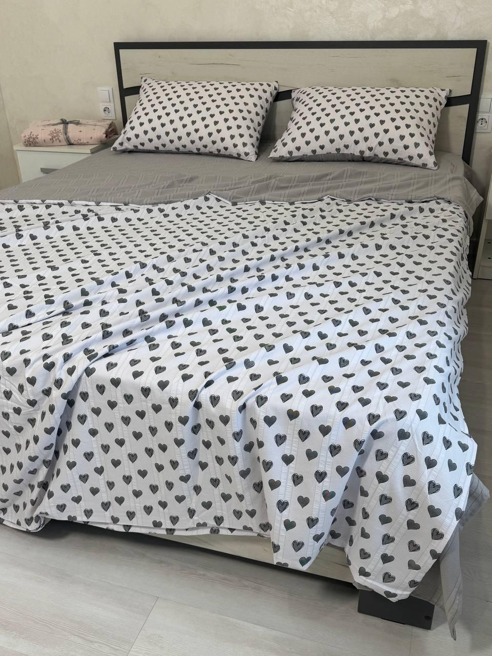 Постільна білизна літня Євро муслін жатка