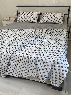 Постільна білизна літня Євро муслін жатка, фото 1